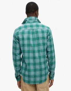 Superdry Cotton Vintage Check Shirt In Teal Check For Men -Mens Out Fit Deals 208286719 4