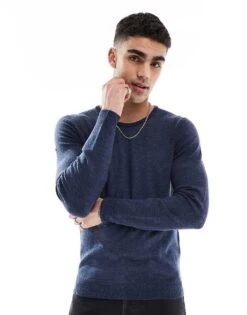 Superdry Merino Crew Jumper In Richest Navy For Men -Mens Out Fit Deals 208286745 1 richestnavy 1