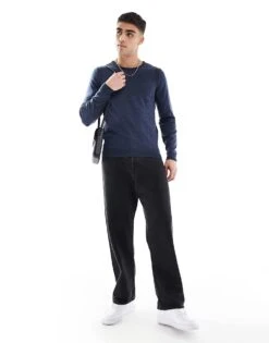 Superdry Merino Crew Jumper In Richest Navy For Men -Mens Out Fit Deals 208286745 4