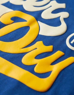 Superdry Classic College Script T-shirt In Pilot Mid Blue For Men