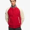 Superdry College Varsity Bomber Jacket In Varsity Red For Men 2 Superdry College Varsity Bomber Jacket In Varsity Red For Men -Mens Out Fit Deals 208286832 1 varsityred