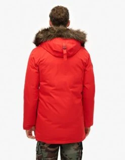 Superdry Everest Down Snow Parka Coat In Apple Red For Men -Mens Out Fit Deals 208312045 3