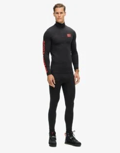 Superdry Ski Base Layer Half Zip Top In Black For Men 11 Superdry Ski Base Layer Half Zip Top In Black For Men -Mens Out Fit Deals 208312588 1 black 1