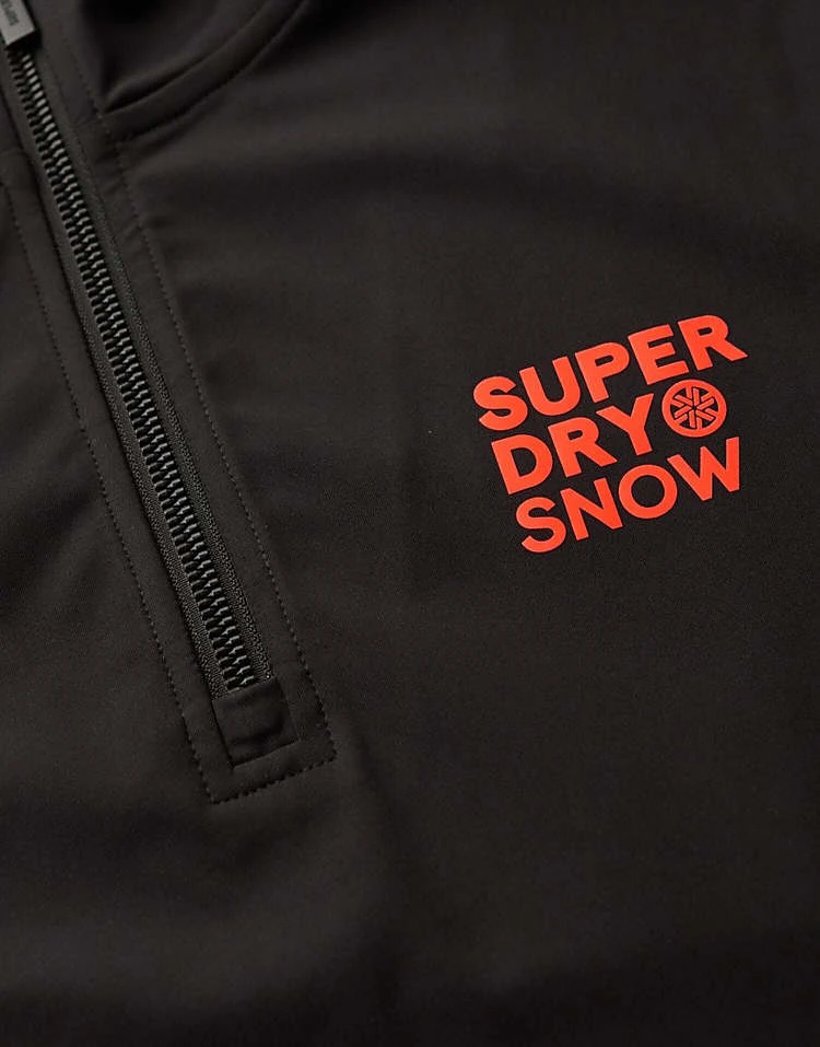 Superdry Ski Base Layer Half Zip Top In Black For Men 6 Superdry Ski Base Layer Half Zip Top In Black For Men - Image 4