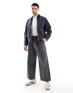 Superdry Cord Collar Ranch Jacket In French Navy For Men