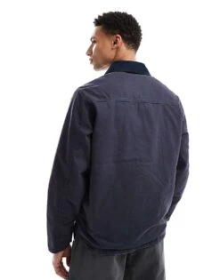 Superdry Cord Collar Ranch Jacket In French Navy For Men -Mens Out Fit Deals 208331962 3