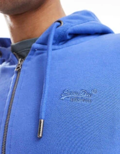 Superdry Essential Logo Zip Hoodie In Chambray Blue For Men 10 Superdry Essential Logo Zip Hoodie In Chambray Blue For Men -Mens Out Fit Deals 208331971 4