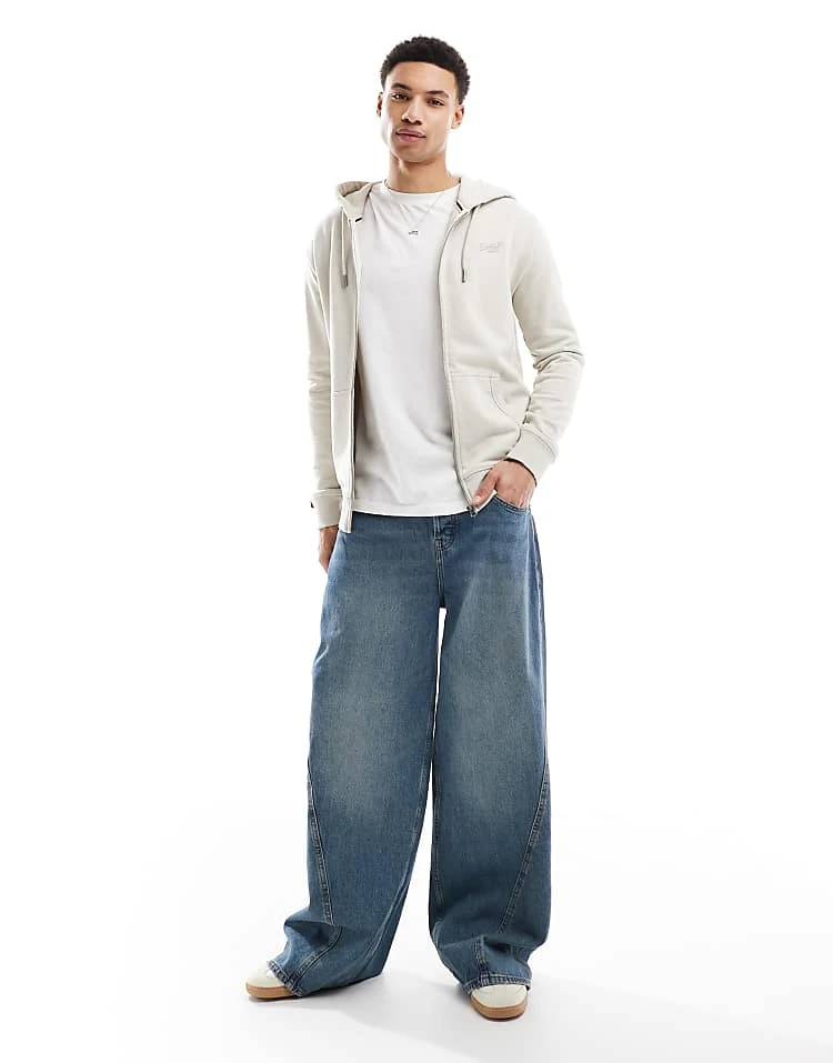 Superdry Essential Logo Zip Hoodie In Light Stone Beige For Men 4 Superdry Essential Logo Zip Hoodie In Light Stone Beige For Men - Image 2