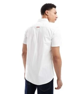 Superdry Oxford Short Sleeve Shirt In Optic For Men -Mens Out Fit Deals 208335952 4