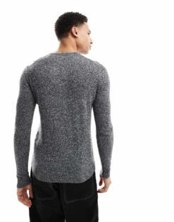 Superdry Essential Slim Fit Crew Jumper In Dark Charcoal Jaspe For Men 9 Superdry Essential Slim Fit Crew Jumper In Dark Charcoal Jaspe For Men -Mens Out Fit Deals 208348852 3