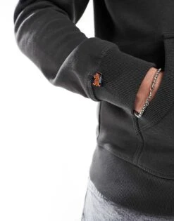 Superdry Essential Logo Hoodie In Vintage Black For Men 9 Superdry Essential Logo Hoodie In Vintage Black For Men -Mens Out Fit Deals 208412332 3