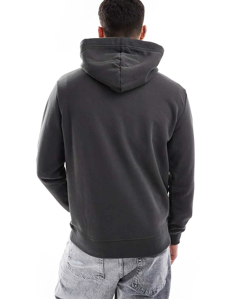 Superdry Essential Logo Hoodie In Vintage Black For Men 6 Superdry Essential Logo Hoodie In Vintage Black For Men - Image 4