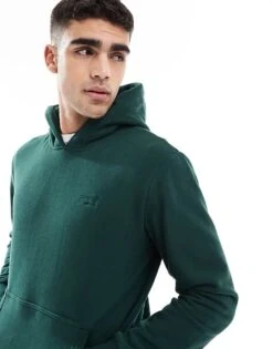 Superdry Essential Logo Hoodie In Enamel Green For Men